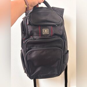 OGIO Black Backpack with Red Accents